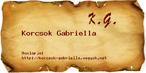 Korcsok Gabriella névjegykártya