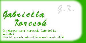 gabriella korcsok business card
